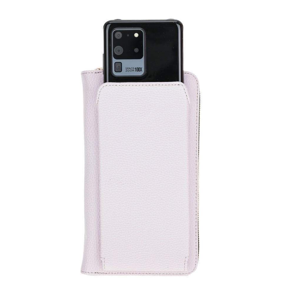 B2B - Leather Phone Case - Wallet Style up to 6.7" Lilac Bouletta B2B