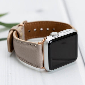 Beige Leather Classic Apple Watch Band