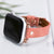 Salmon Pink Leather Thin Rivet Apple Watch Band