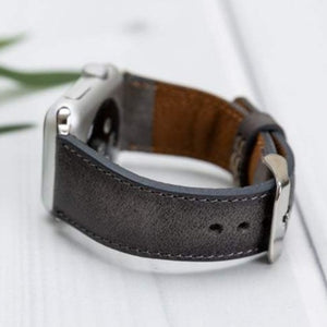 Gray Leather Classic Apple Watch Band