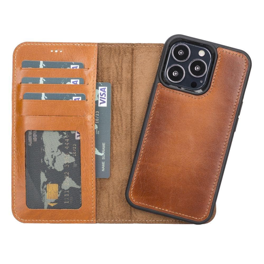 iPhone 13 Pro Leather MagSafe Wallet | Brown Leather Wallet from Bullstrap | Sienna