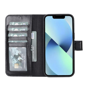 B2B - Apple iPhone 14 Leather Wallet Case / MWWN - Window Magic Apple iPhone 14 Pro Max 6.7" / Tan Bouletta B2B