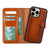 B2B - iPhone 15 Series Leather Wallet Case Tan / iPhone 15 Pro Max Bouletta B2B