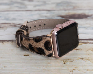 B2B - Leather Apple Watch Bands - Clasic Slim Style Leopar Hairy Bouletta B2B