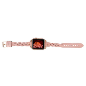 B2B - Leather Apple Watch Bands - Ferro Braided Wanda Rose Gold Trok Style Bouletta B2B