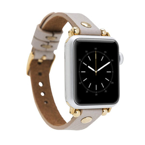 B2B - Leather Apple Watch Bands - Ferro Gold Trok Style ERC3 Bouletta B2B