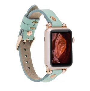 B2B - Leather Apple Watch Bands - Ferro Rose Gold Trok Style BRN7 Bouletta B2B