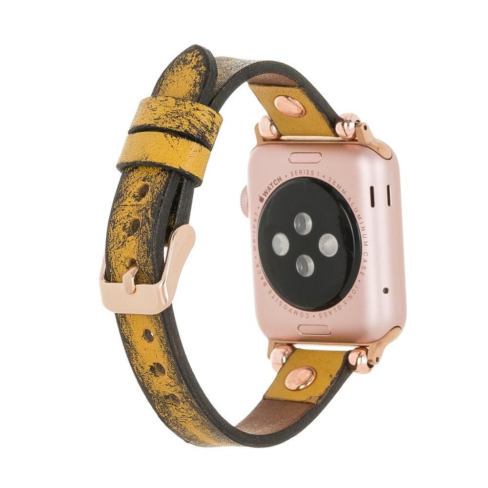 B2B - Leather Apple Watch Bands - Ferro Rose Gold Trok Style V24SEF Bouletta B2B