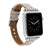 B2B - Leather Apple Watch Bands - Ferro Silver Trok Style ERC3 Bouletta B2B