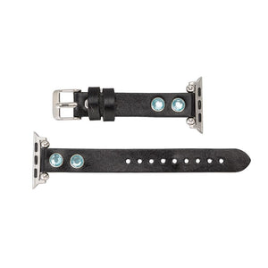B2B - Leather Apple Watch Bands - Ferro Solitare Diamond Style RST1 Bouletta B2B