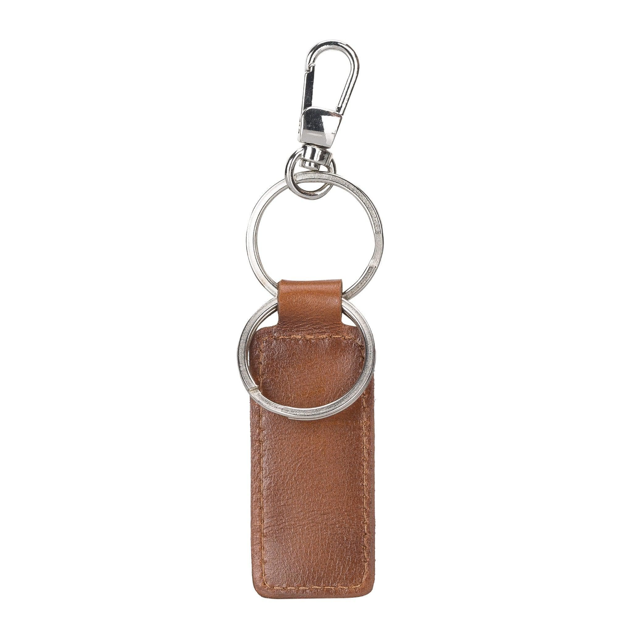 Tamagini Leather Bespoke - Luxury Keychain Italian Cow / Polished Nickel