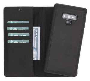 B2B - Samsung Galaxy Note 9 Series Detachable Leather Case / MW Samsung Note 9 / Antic Black Bouletta B2B