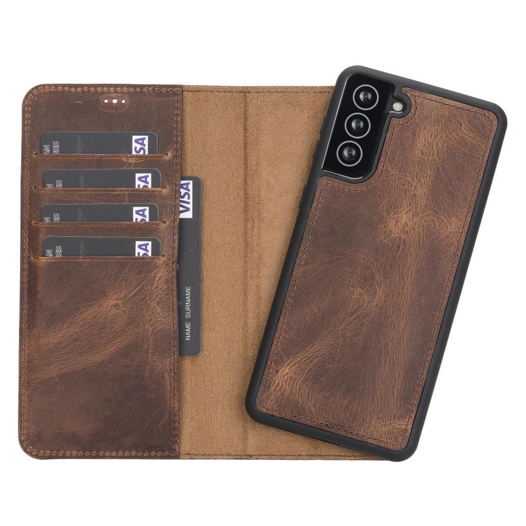Brown & Gold Samsung S 22 Wallet Phone Case for Sale in