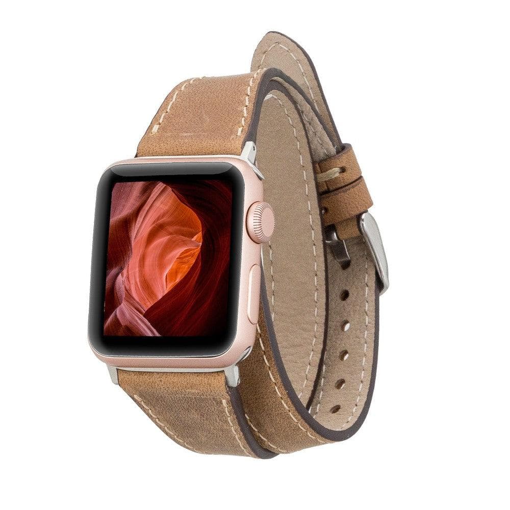 Double wrap leather apple best sale watch band