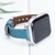 Ocean Blue Leather Thin Apple Watch Band